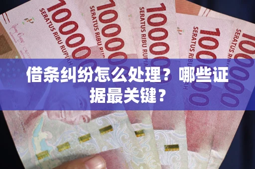 济南借条纠纷怎么处理？哪些证据最关键？