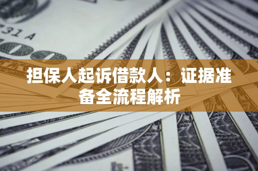 济南担保人起诉借款人：证据准备全流程解析